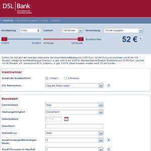 Kreditantrag DSL Bank